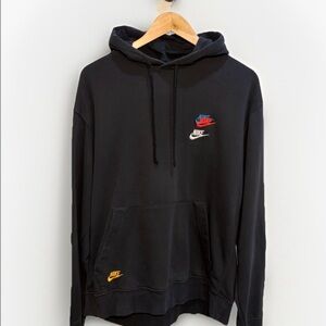 Nike Black Hoodie XL Multicolor Swoosh